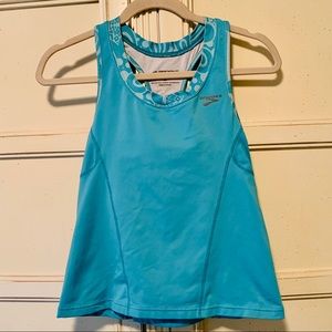 Brooks Blue Athletic Top with Builtin Bra